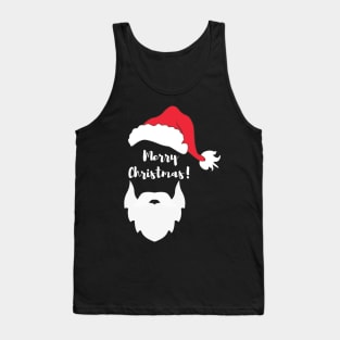 Funny Santa Beard Costume - White Fake Beard Christmas - Santa Claus Beard Costume - Merry Christmas Everyone Santa Tank Top